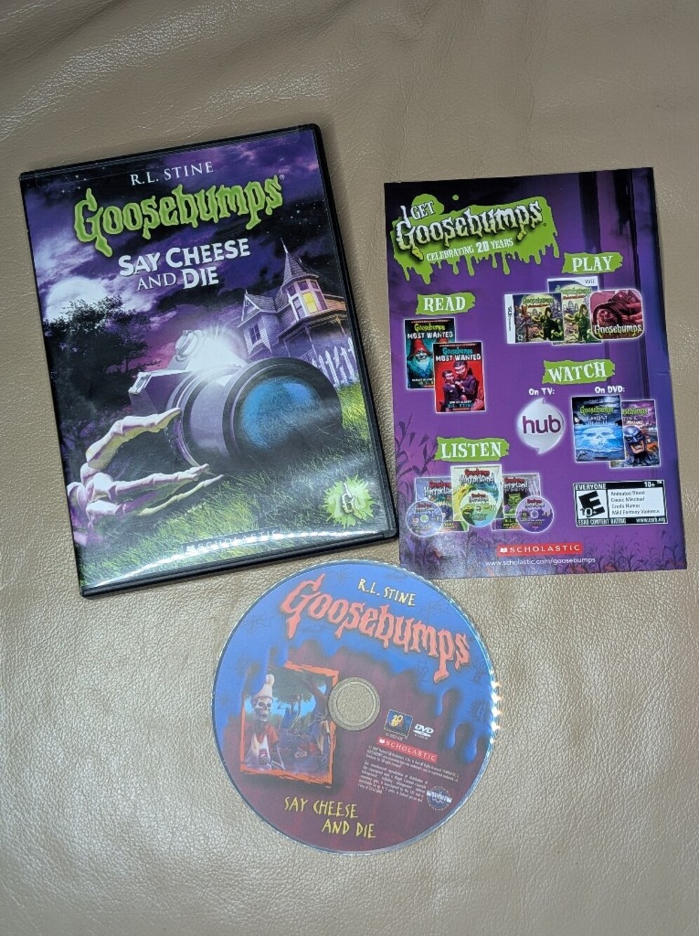Scholastic Goosebumps Say Cheese And Die DVD Disc